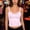 Pink, variant on Women's Lace Trim Spaghetti Strap Cami Top Underwire Bust Support Sheer Slim Crop Tank Summer Vacation Layering Top Yellow