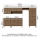 thumbnail image 3 of Cocina Integral Modular Completa Madesa Emilly 293cm Marrón, 3 of 8