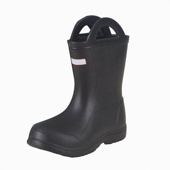 Ymyiu Rain Boots for Kids Kids Rain Boots Girls Boots Waterproof Boys Rain Boot Non Slip Rubber Boot Ankle Mud Booties Size 3.5(Black, Big Kids 3.5)