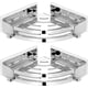 thumbnail image 1 of 2 Piezas Estante De Ducha Esquinero Sin Perforaciones, Estante Colgante De Baño De Acero Inoxidable, Con Ganchos Cesta De Almacenamiento Autoadhesiva Para Cocina Y Baño, Accesorio De Ducha Plata, 1 of 5