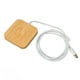 thumbnail image 5 of Cargador inalámbrico de bambú, almohadilla magnética de carga inalámbrica rápida portátil para iPhone 13 Pro 15W, 5 of 9