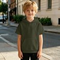 thumbnail image 2 of SUYIDA Kids Short Sleeve Hoodies Casual Lightweight Sweatshirt with Pocket Back to School for Boys Girls Everyday Play Comfortable Hoodie, 2 of 6