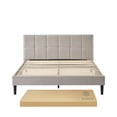 thumbnail image 2 of Base de Cama con Cabecera King Size Zinus Leo Tapizada Color Beige. Fácil Armado., 2 of 8