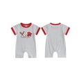 thumbnail image 4 of Baby Boys Summer Romper Infant Short Sleeve Crew Neck Baseball Print Casual Jumpsuit, 4 of 10