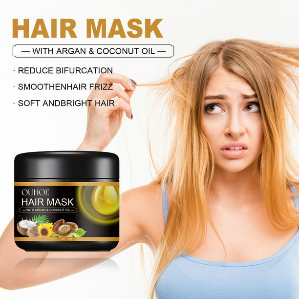 Fiudx Mascarilla Capilar de Argán, Crema Hidratante para Cabello Seco, Tratamiento Fortalecedor para Un Cabello Más Grueso, Control Del Frizz y Reducción de Puntas Abiertas, Uso Diario para Todo Tipo
