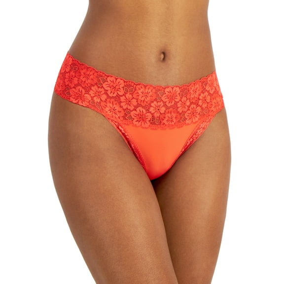 Jenni Women's Lace-Trim Thong Underwear, Small, Fash Panty HAng