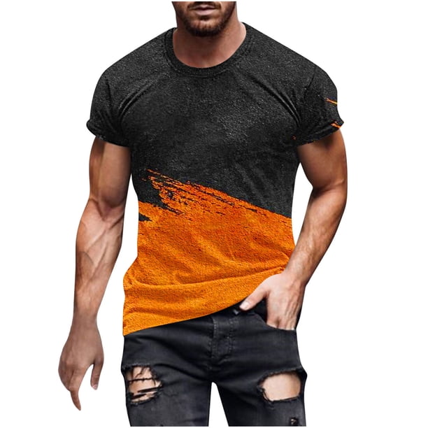 Camisetas de Manga Larga para Hombres Imprimir Cuello Redondo Camiseta de Moda Casual, Camiseta Unisex de Poliéster para Uso Al Aire Libre, Diario Y de Verano de Primavera