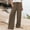 A2 Brown, variant on Women's Linen Trousers Comfy Flowy Pants Elastic Waist Trousers with Pockets Solid Color Long Trousers Office Dress Work Slacks Business Work Pants Lounge Palazzo Pants Comfy Trousers L