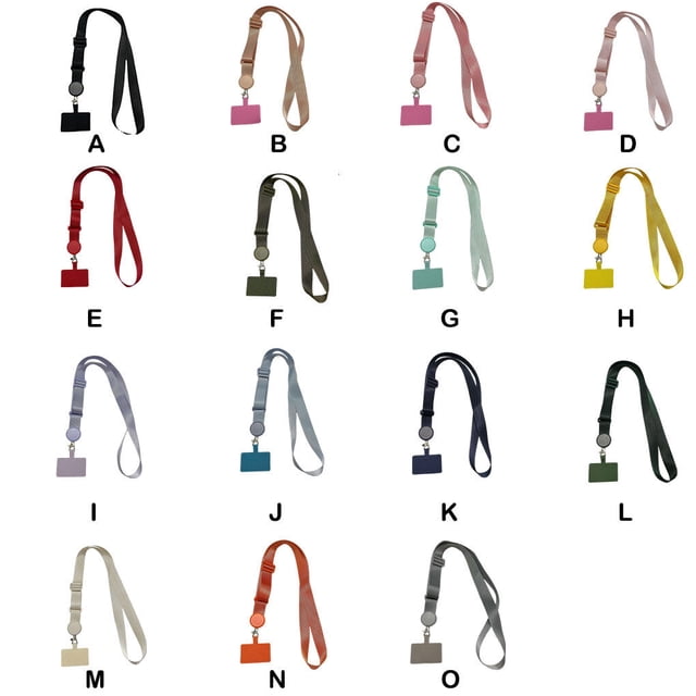 Universal Phone Lanyards Crossbody Patch Traveling Hiking Portable Detachable Neck Hanging Rope Strap Outdoor Smartphone Silver Grey
