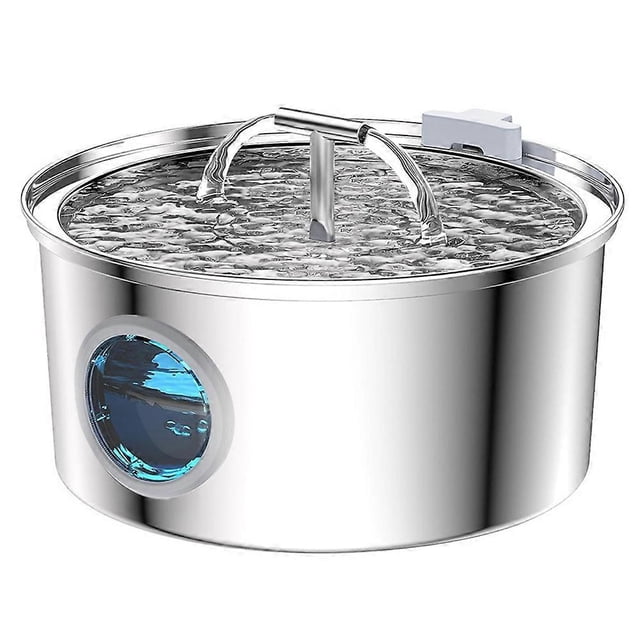 Cat Water Fountain Stainless Steel Cat Fountain for Drinking Pet Water Fountain for Small Dog Large Kitty EU Plug