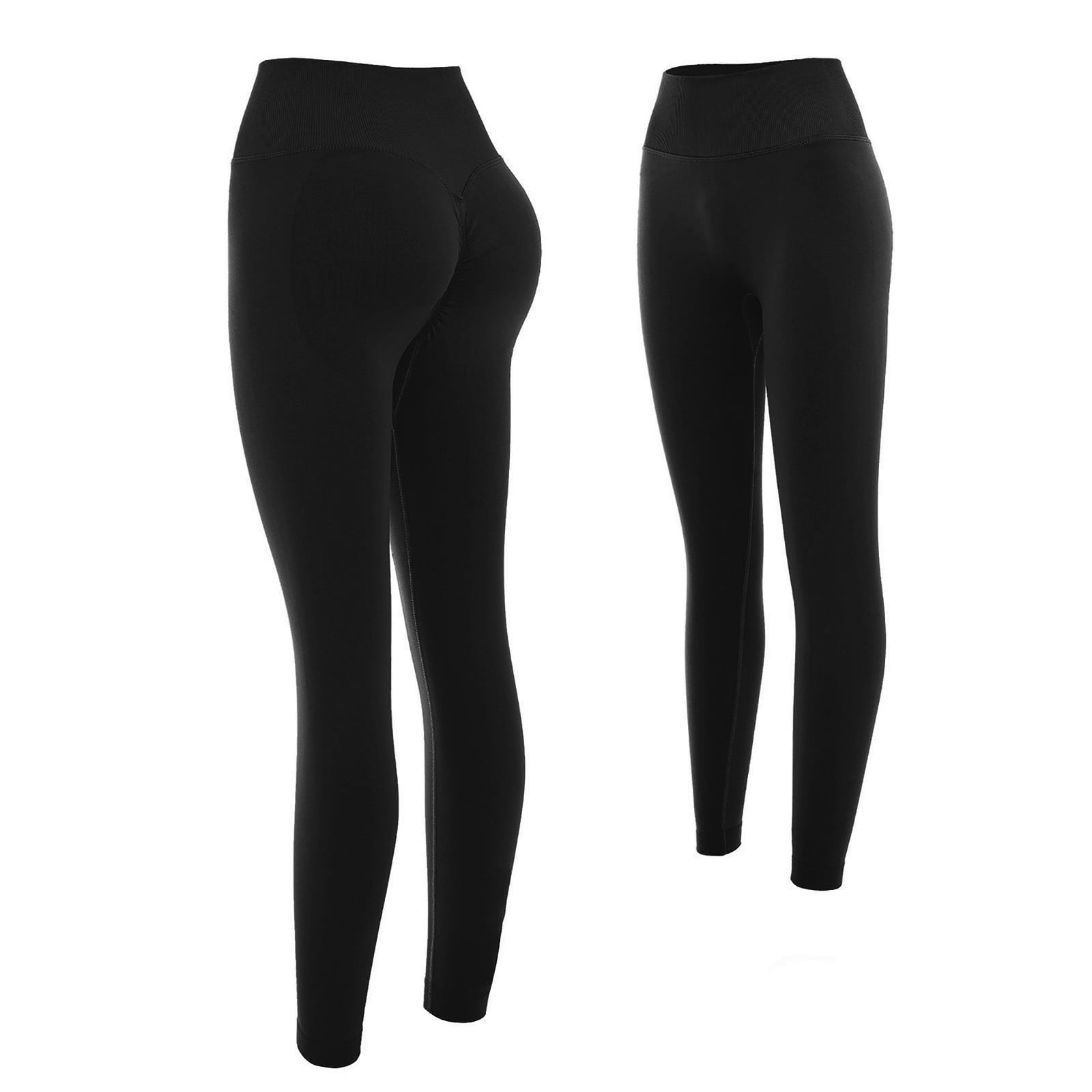 FRESOUGHT High Waisted Leggings for Women,Seamless Gym Workout Tummy  Control Active Yoga Pants Butt Lifting Tights Black XS at  Women's  Clothing store