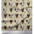 thumbnail image 1 of Soimoi Moss Georgette Fabric Great Dane & Doberman Dog Printed Fabric 1 Yard 42 Inch Wide, 1 of 1