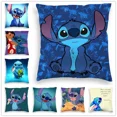 thumbnail image 1 of Funda de cojín de felpa de Lilo & Stitch liuruiping 45x45cm, 1 of 5