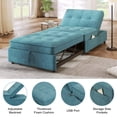 thumbnail image 5 of Aukfa Convertible Sleeper Sofa Chair Bed, 3-in-1 Pull Out Sleeper Chair with USB Port and Pocket for Living Room - Blue, 5 of 8