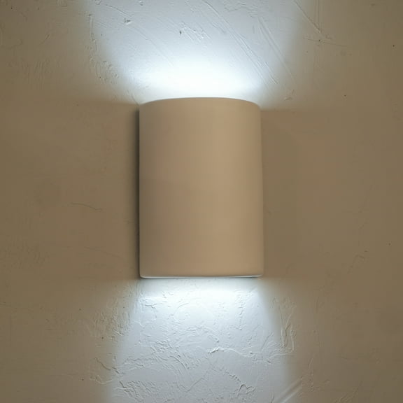 Gilly 13" High Ceramic Outdoor Wall Light, Paintable White Bisque, LED Bulb Included