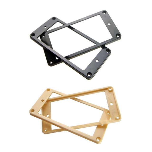 Paquete de 4 Anillos de Pastilla de Guitarra Eléctrica de Plástico Yuyangstore Guitar Humbucker Pickup Frame Beige Y Negro
