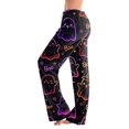 thumbnail image 2 of Orange 2026 Lounge Pj Bottoms Wide Leg Sleep Pant Print Drawstring Wide Leg Pj Bottoms Cute Funny Lounge Sleepwear M, 2 of 5