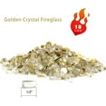 thumbnail image 2 of Koltose by Mash - Fire Glass, Gold Crystal, ½ Inch Tempered Fire Pit Glass, 10 Lbs, 2 of 7