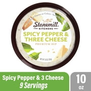 Stonemill Kitchens Spicy Pepper & Three Cheese Premium Dip, 10 oz Tub (Refrigerated)