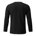 thumbnail image 5 of JHLZHS Funny T Shirts for Men for Bro Mens Solid Color Casual Plus Size Partial Print Long Sleeve T Shirt Slim Fit T Shirts for Men July 4Th Mens T Shirts Cotton July 4Th, 5 of 5