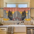 thumbnail image 2 of Yayeee Kitchen Curtains Tier Set of 2 Light Filtering 57"x24" Over Sink Window Panels, Striped Boat, 2 of 7