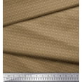 thumbnail image 2 of Soimoi Brown Poly Georgette Fabric Geometrical Star Geometric Printed Fabric 1 Yard 52 Inch Wide, 2 of 5