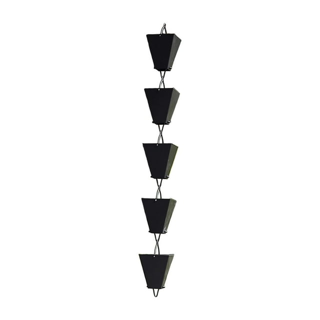 S SERENABLE 100cm Rain Chain for Gutter Porch Water Catcher Chain Replacement Downspouts Trapezoid Shape