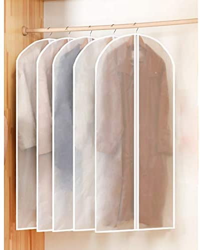 CLEAR DRESS BAG HANGING STORAGE BAG DUST PROOF ZIP UP SEE THROUGH  EASY IDENTIFY 