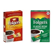Classic Roast Instant Coffee, Classic Roast Regular & Classic Roast Decaf Instant Coffee, Single Serve Packets, 13 Count (Pack Of 2)