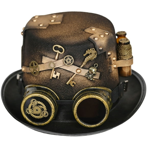 Steampunk Top Hat With Goggles Steampunk Bowler Top Hat Gay Top Hat HatCostume Accessory Carnival Nightclub