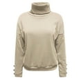 thumbnail image 4 of AOOCHASLIY Clearance Sweaters Fashion Womens Solid Long Sleeve Pullove Turtleneck-Neck Casual Sweater Tops, 4 of 5