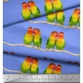 thumbnail image 3 of Soimoi Georgette Viscose Fabric Branch & Colorful Parrot Bird Decor Fabric Printed Yard 42 Inch Wide, 3 of 3