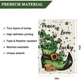 thumbnail image 2 of St Patricks Day House Flag 28 x 40 Inch Shamrock in the Boot Decorative Double Sided Large Flag for Farmhouse Yard Outdoor Holiday Decor, 2 of 5