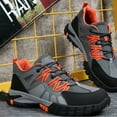 thumbnail image 5 of Waterproof Hiking Shoes Breathable Lightweight Outdoor Trainers Anti-Slip Safety Trainers Puncture Proof Steel Cap Toe Shoes Unisex Gray 36-46 EU, 5 of 6