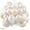 Double Stuffed White, variant on 12 Inch Orange Gold Balloons Set, Burnt Orange White & Metallic Gold Latex Balloons, Fall Harvest Thanksgiving Pumpkin Birthday Baby Shower Wedding Graduation Party Decorations
