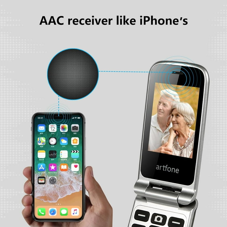 SWISSVOICE S510-M wallet hoesje, senior mobiele telefoon met whatsapp en videobellen