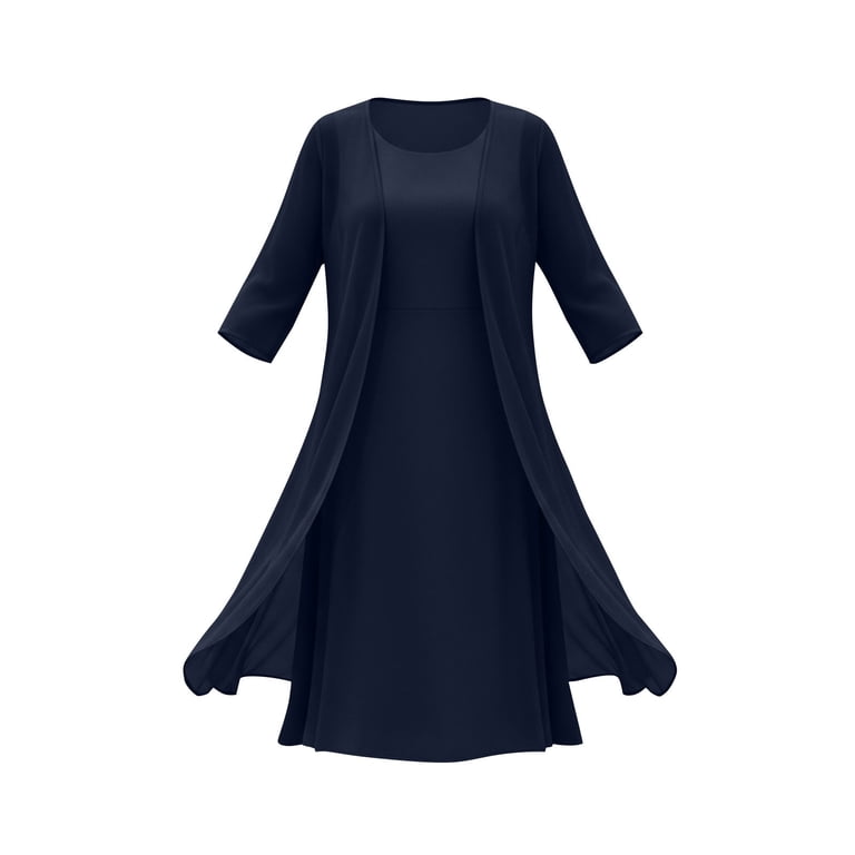 cardigan for party dress Afuyipoi Women's 2 Piece Chiffon Cardigan & Sleeveless Dress Set Size S-2XL  Summer Party Daily Casual Wear Wine Size 2XL