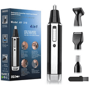 Ginity Nose Hair Trimmer for Men, Rechargeable 4 in 1 Painless Waterproof Ear and Nose Trimmer