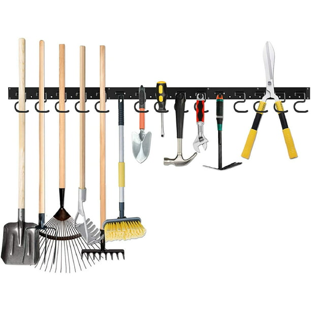 64 Inch Garage Hooks Tool Organizer, Garden Tool Storage In Garage