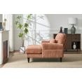 thumbnail image 5 of 32'' W Modern Chenille Upholstered Chaise Lounge Chair Indoor, Comfy Sleeper Sofa Chair with Deep Cushion, Leisure Sofa Recliner Chair Sleeper with Armrest for Living Room/Bedroom, 5 of 21