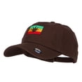 thumbnail image 2 of Rasta Leaf Flag Embroidered Unstructured Cap - Brown OSFM, 2 of 5