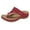 Red, variant on IUJSOY Slippers for Women Bohemian Flip Flops Comfort Wedge Sandals Casual Summer Beach Shoes