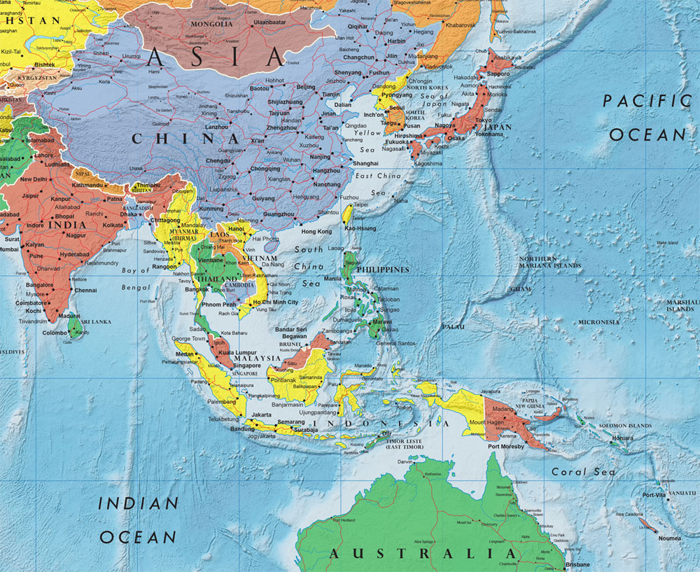 Swiftmaps 48" x 78" World Premier Wall Map Mega Poster Laminated