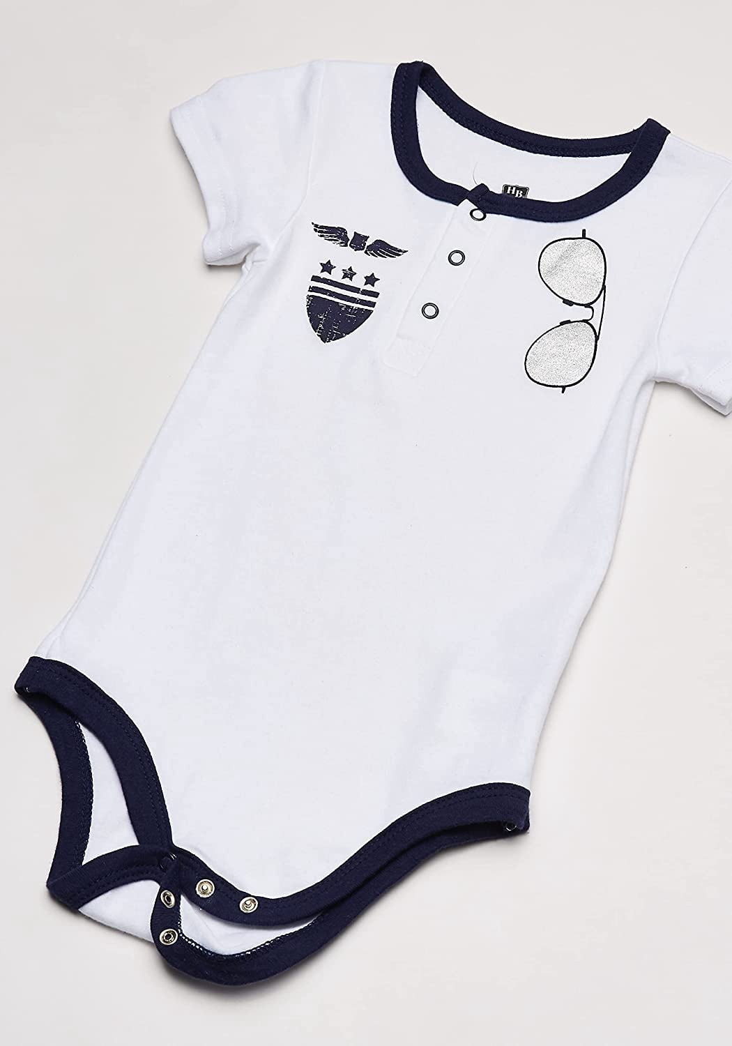 Hudson Baby Short Sleeve Bodysuits, 5-Pack, Newborn- 24 Months