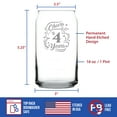 thumbnail image 4 of Bevvee Beer Can Pint Glass 16 oz Cheers 4 Years 4th Anniversary Gifts Beer Glasses, 4 of 4