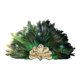 thumbnail image 2 of Tocado de plumas artificiales, decoración para el pelo, para disfraces, actuaciones en el escenario. Verde, 2 of 9