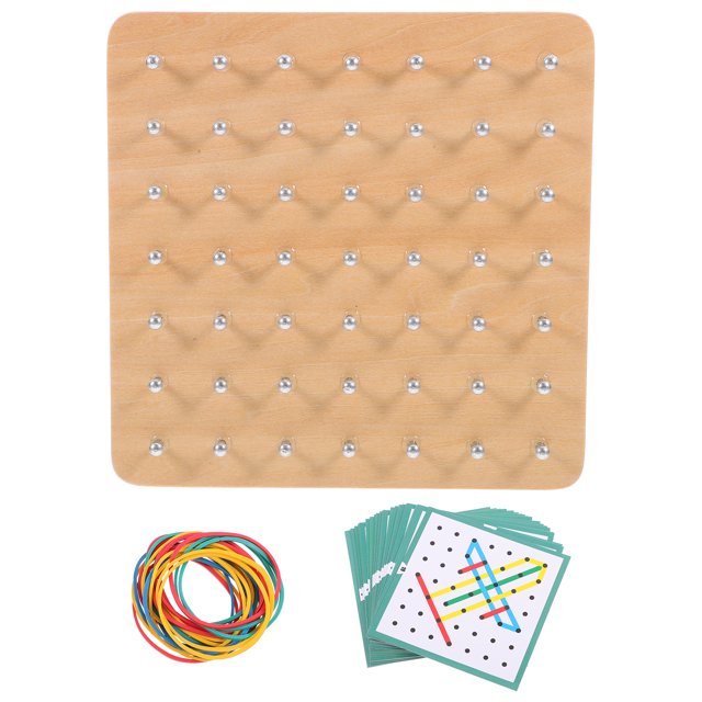 Miangastore Géoplan d'Activité en Bois Blanc 1 Ensemble 5.89x5.89x0.79 Po