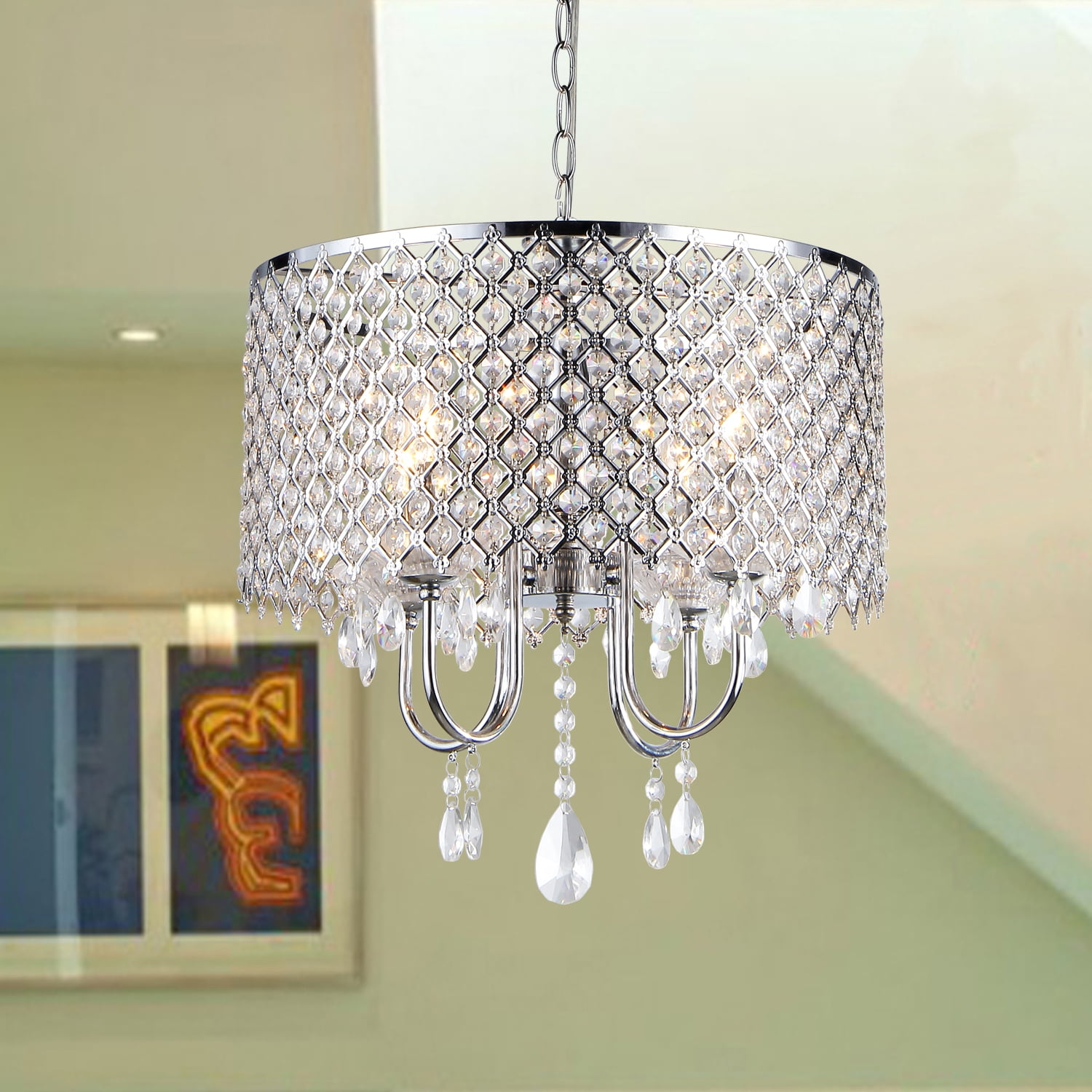 Warehouse of Tiffany Deluxe Crystal Chandelier