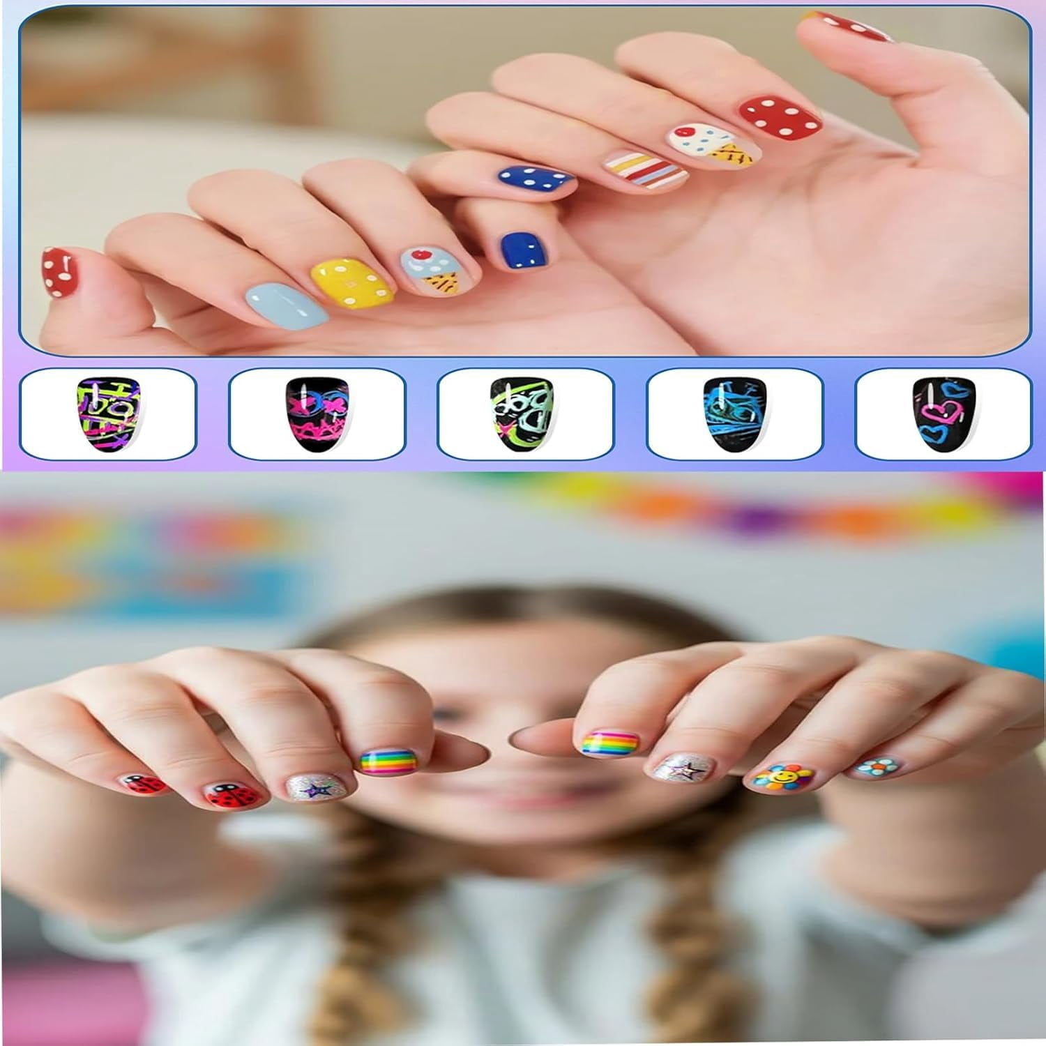 1/2Set Waterproof Nail Art Pen,12 Colors Gel Pens,Fine Tip Nail Arts Pen 0.5mm/0.01in,Acrylic Paint Pens Point Liner Pen, For Nails Art Design DIY Decoration