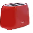 thumbnail image 4 of Aiwa 2-Slice Toaster with Wide Slots, 6 Browning Settings, and Crumb Tray, Red, 4 of 10